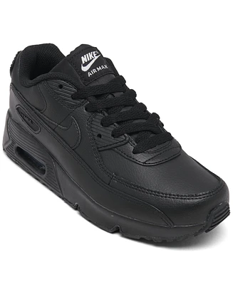 Nike Little Kids Air Max 90 Leather Running Sneakers from Finish Line