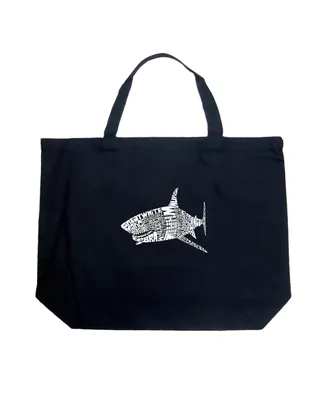 Shark Names - Large Word Art Tote Bag