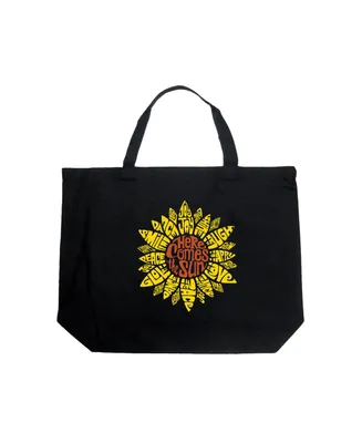 Sunflower - Large Word Art Tote Bag