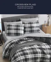 Nautica Cross View Plaid Brushed Micro Suede Comforter Sets