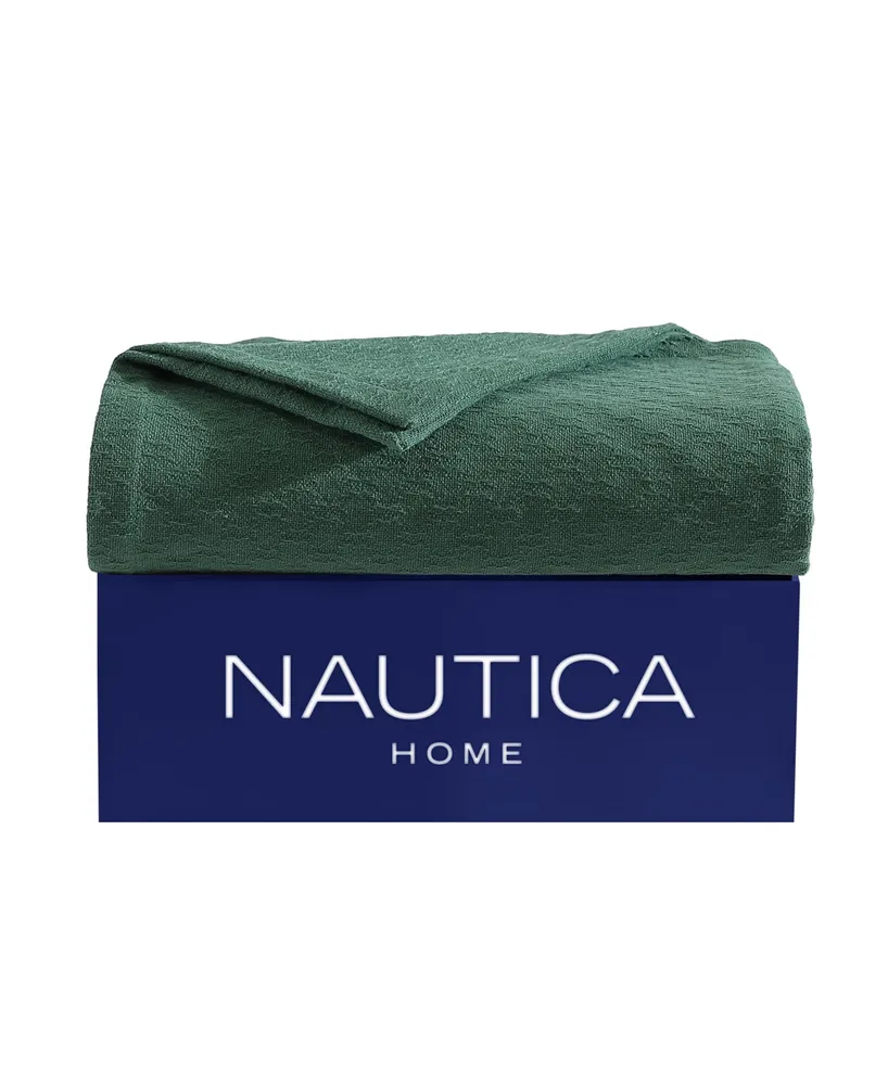 Closeout! Nautica Ripple Cove Cotton Reversible Blanket