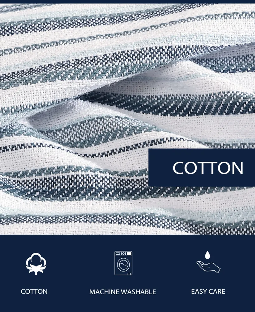 Nautica Pembroke Yarn Dyed Cotton Reversible Blanket