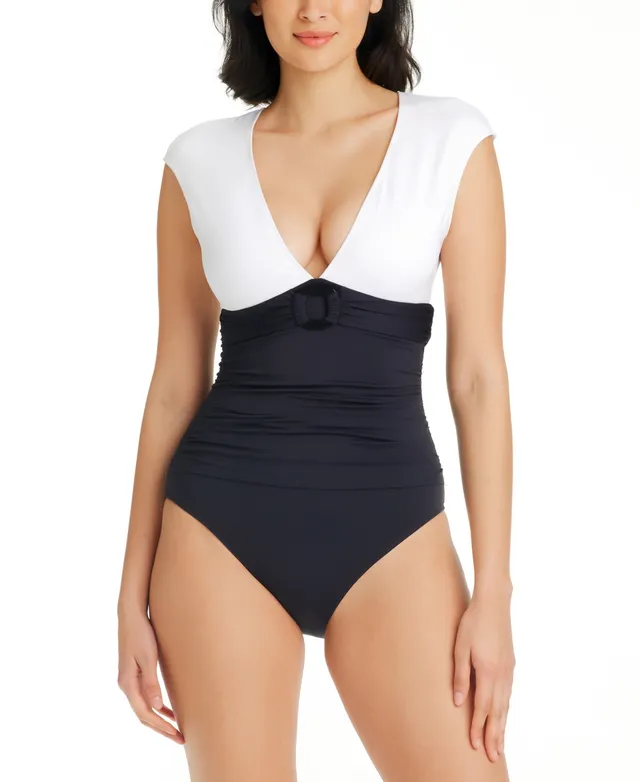 Bleu by Rod Beattie Women's Ring Me Up Cap-Sleeve One-Piece Swimsuit