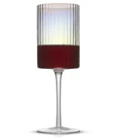 JoyJolt Christian Siriano Chroma Iridescent Red Wine Glasses