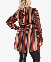 City Chic Plus Bold Stripe Tunic