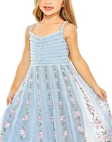 Mac Duggal Big Girls Ruffle Floral Midi Dress
