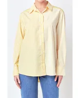 English Factory Women's Stripe Colorblock Shirts