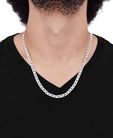 Italian Silver Polished Mariner Link 22" Chain Necklace in 18k Gold-Plated Sterling Silver & Sterling Silver