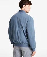 Dkny Men's Stretch Zip-Front Zip-Pocket Bomber Jacket