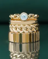 Audrey by Aurate Diamond Chain Link Ring (1/10 ct. t.w.) Gold Vermeil, Created for Macy's