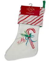 Lenox Mr. & Mrs. 2 Piece Candy Cane Stocking Set