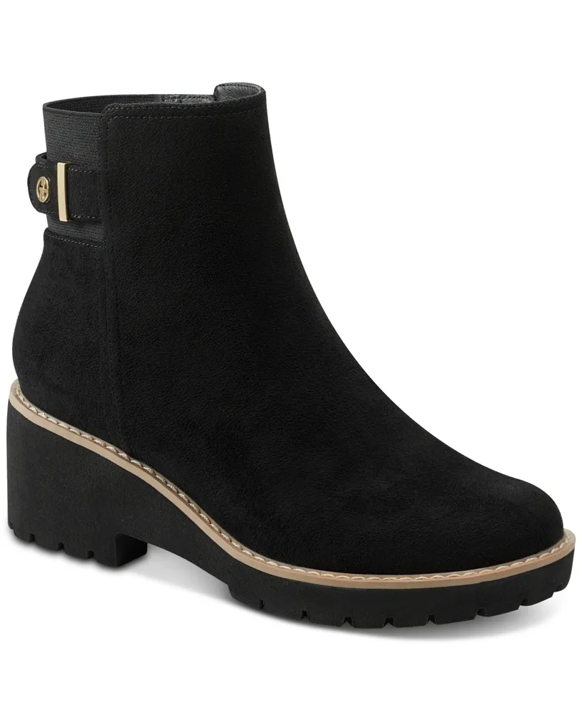 Giani Bernini Women's Vedaa Memory Foam Wedge Booties, Created for Macy's