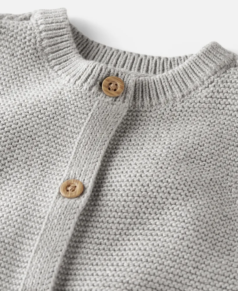 Little Planet by Carter's Baby Boys and Girls Organic Cotton Sweater Knit Button Front Jumpsuit