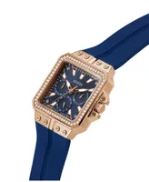 Guess Women's Multi-Function Blue Silicone Watch 34mm