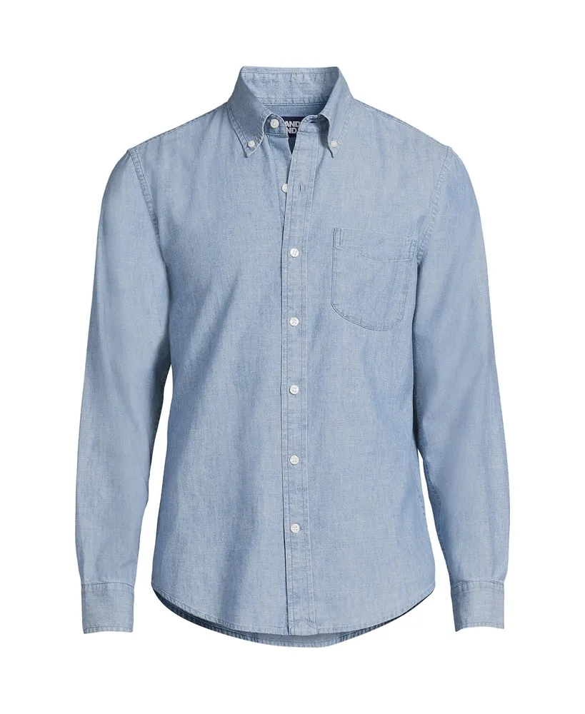 Lands' End Men's Long Sleeve Chambray Shirt