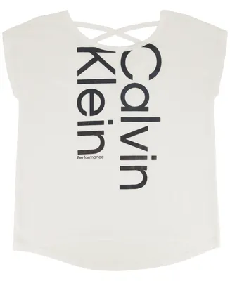Calvin Klein Performance Big Girls Outline Logo T-shirt