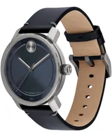 Movado Men's Bold Access Swiss Quartz Blue Leather Watch 41mm