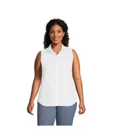 Lands' End Women's Plus No Iron Sleeveless Shirt