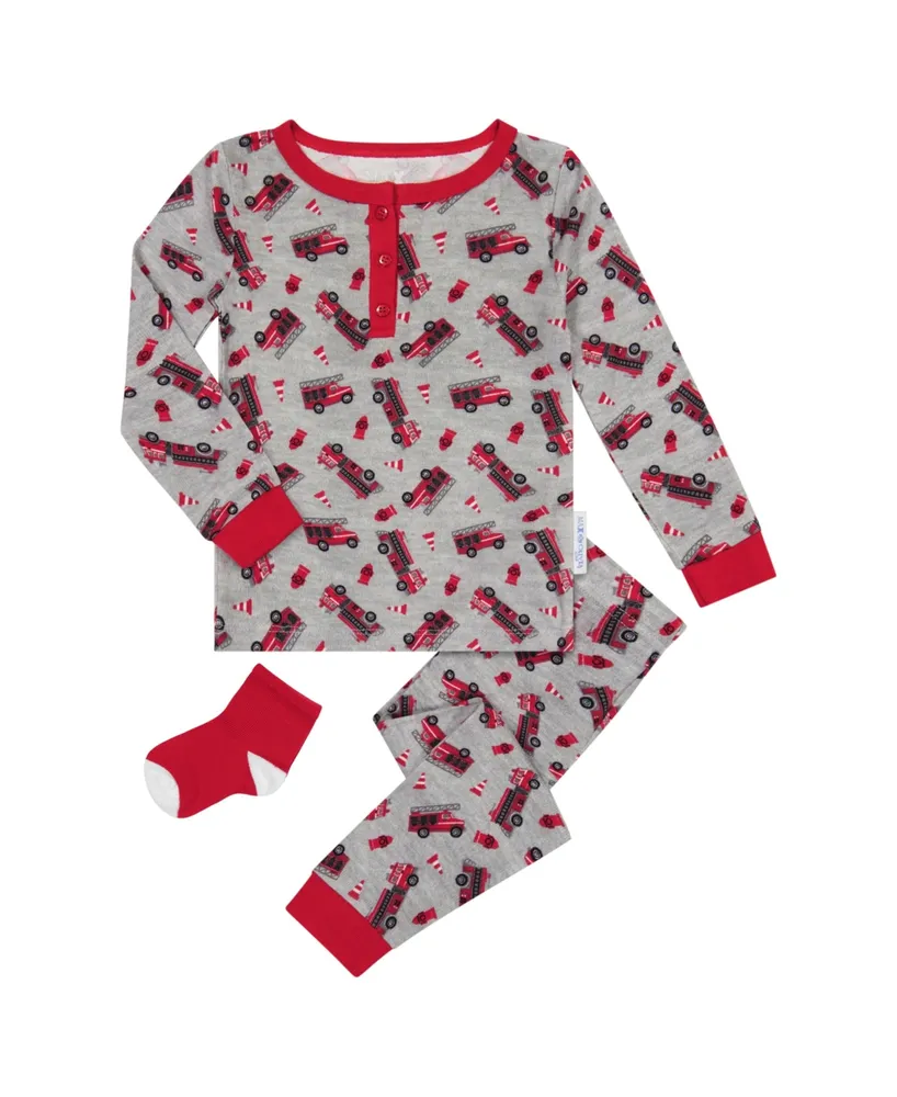 Max & Olivia Toddler Boys Snug Fit T Shirt, Pants and Socks, 3 Piece Set