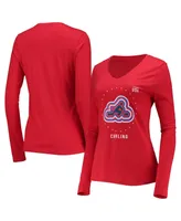 Women's Fanatics Red Team Usa Curling Long Sleeve T-shirt