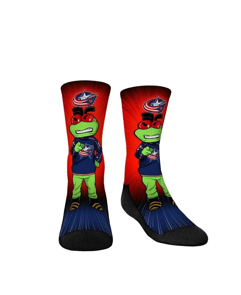 Youth Boys and Girls Rock 'Em Socks Columbus Blue Jackets Mascot Pump Up Crew Socks