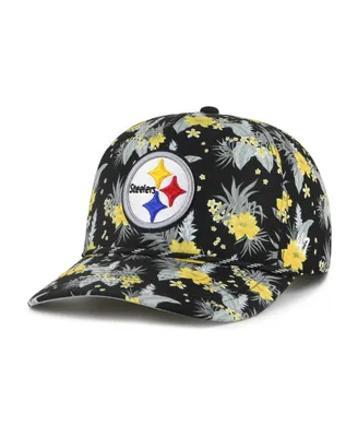 Men's '47 Brand Black Pittsburgh Steelers Dark Tropic Hitch Adjustable Hat