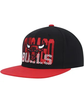 Men's Mitchell & Ness Black Chicago Bulls Soul Cross Check Snapback Hat