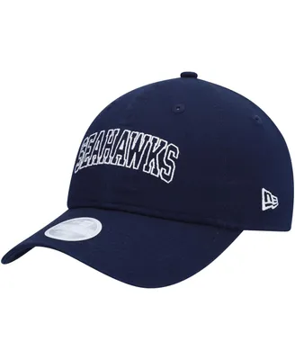 Women's New Era Navy Seattle Seahawks Collegiate 9TWENTY Adjustable Hat