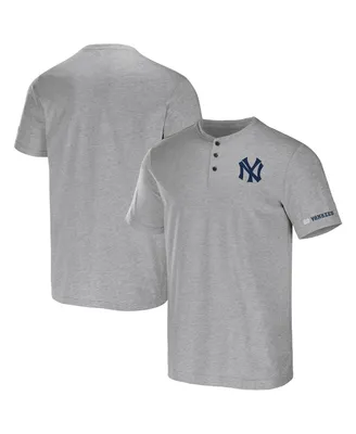Men's Darius Rucker Collection by Fanatics Heather Gray New York Yankees Henley T-shirt