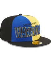 Men's New Era Black, Royal Golden State Warriors Pop Front 59FIFTY Fitted Hat