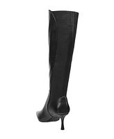 French Connection Women's Logan Leather Pointed Toe Knee High Boots