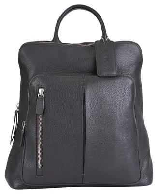 Mancini Pebbled Collection Brigette Leather Backpack