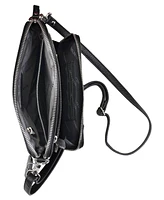 Mancini Pebbled Collection Valerie Leather Mini Crossbody Bag