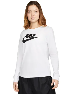 Nike Women's Sportswear Essentials Long-Sleeve Logo T-Shirt