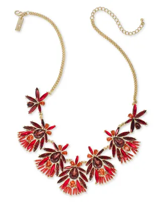I.n.c. International Concepts Gold-Tone Crystal Flower Necklace, 17"+3 extender, Created for Macy's