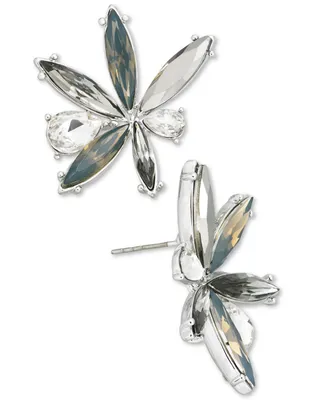 I.n.c. International Concepts Silver-Tone Mixed Stone Fan Statement Stud Earrings, Created for Macy's