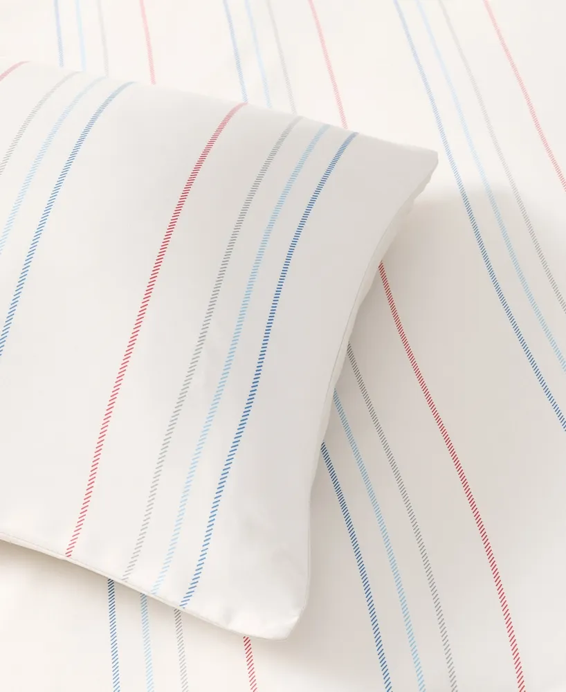 Unikome All Season Printed Stripe Down Alternative Comforter Set