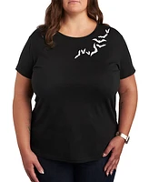 Air Waves Trendy Plus Size Halloween Graphic T-shirt