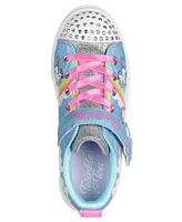 Skechers Little Girls Twinkle Toes - Twinkle Sparks - Unicorn Adjustable Strap Light-Up Casual Sneakers from Finish Line