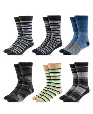 Men's Suave Colorful Dress Socks 6 Pack