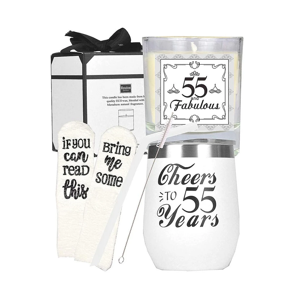 Meant2tobe 55th Birthday Gifts for Women: Tumbler, Decorations, and Gift Ideas for Turning 55 Years Old