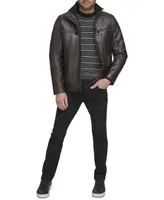 Calvin Klein Men's Faux Leather Moto Jacket, Created for Macy's