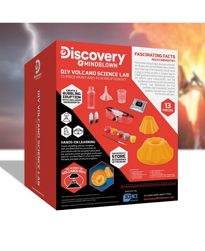 Discovery #Mindblown Do-It-Yourself Volcano Science Lab, 12 Piece Paint and Play Eruption Kit
