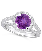 Macy's Amethyst (1-3/4 ct. t.w.) and Diamond (1/2 Ring 14K Gold