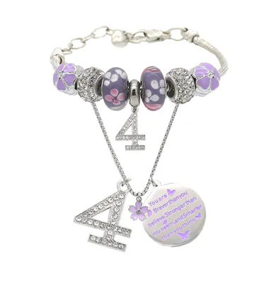 4th Birthday Girl Necklace and Charm Bracelet Set - Perfect Gifts for 4-Year-Old Girls, Celebrate Turning Four with Stylish and Memorable Jewelry