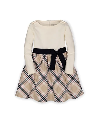 Hope & Henry Toddler Girls Skater Dress with Waist Sash