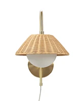 Ink+Ivy Laguna Rattan Weave Wall Sconce