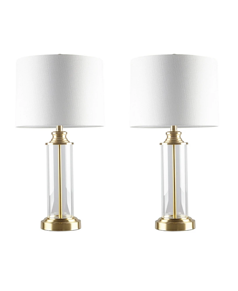 510 Design Clarity Glass Cylinder Table Lamp Set of 2