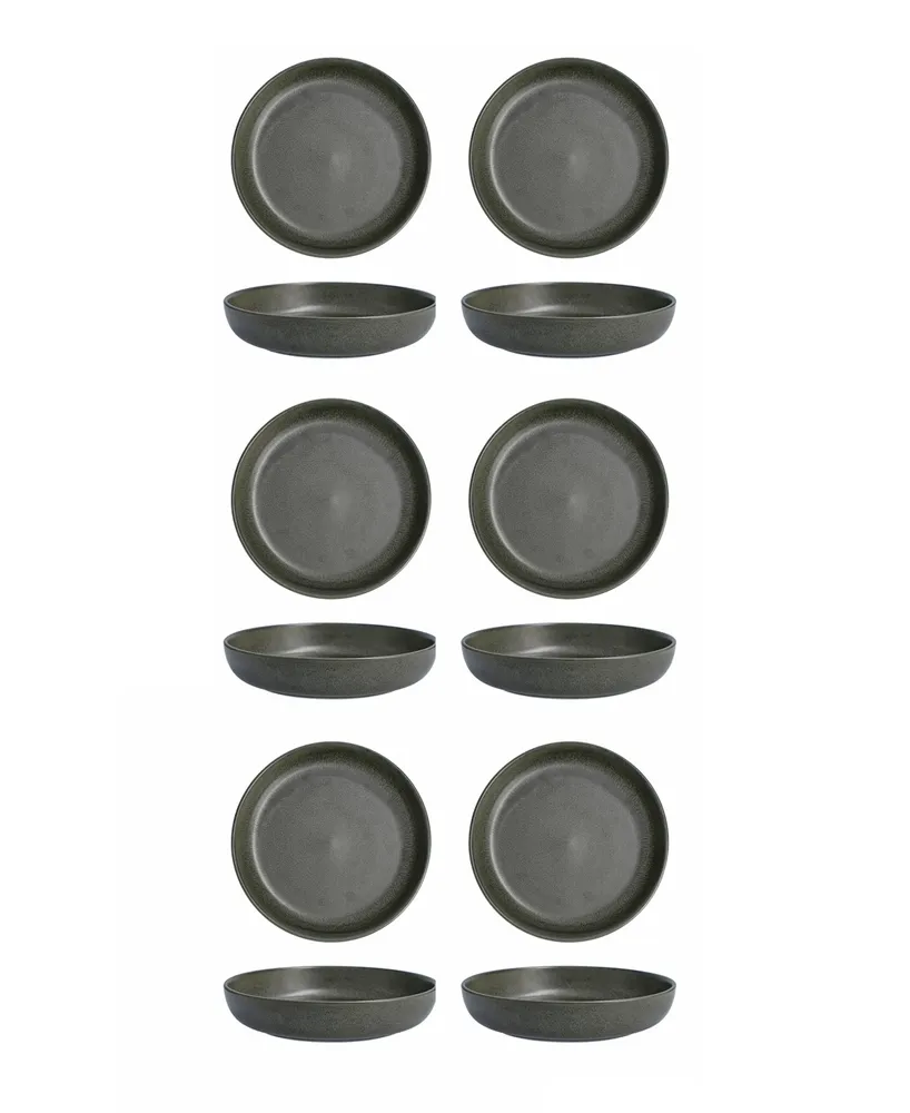 Fortessa Sound Forest Coupe 8.5" 6 Piece Pasta Bowls Set, Service for 6