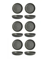 Fortessa Sound Forest Coupe 8.5" 6 Piece Pasta Bowls Set, Service for 6